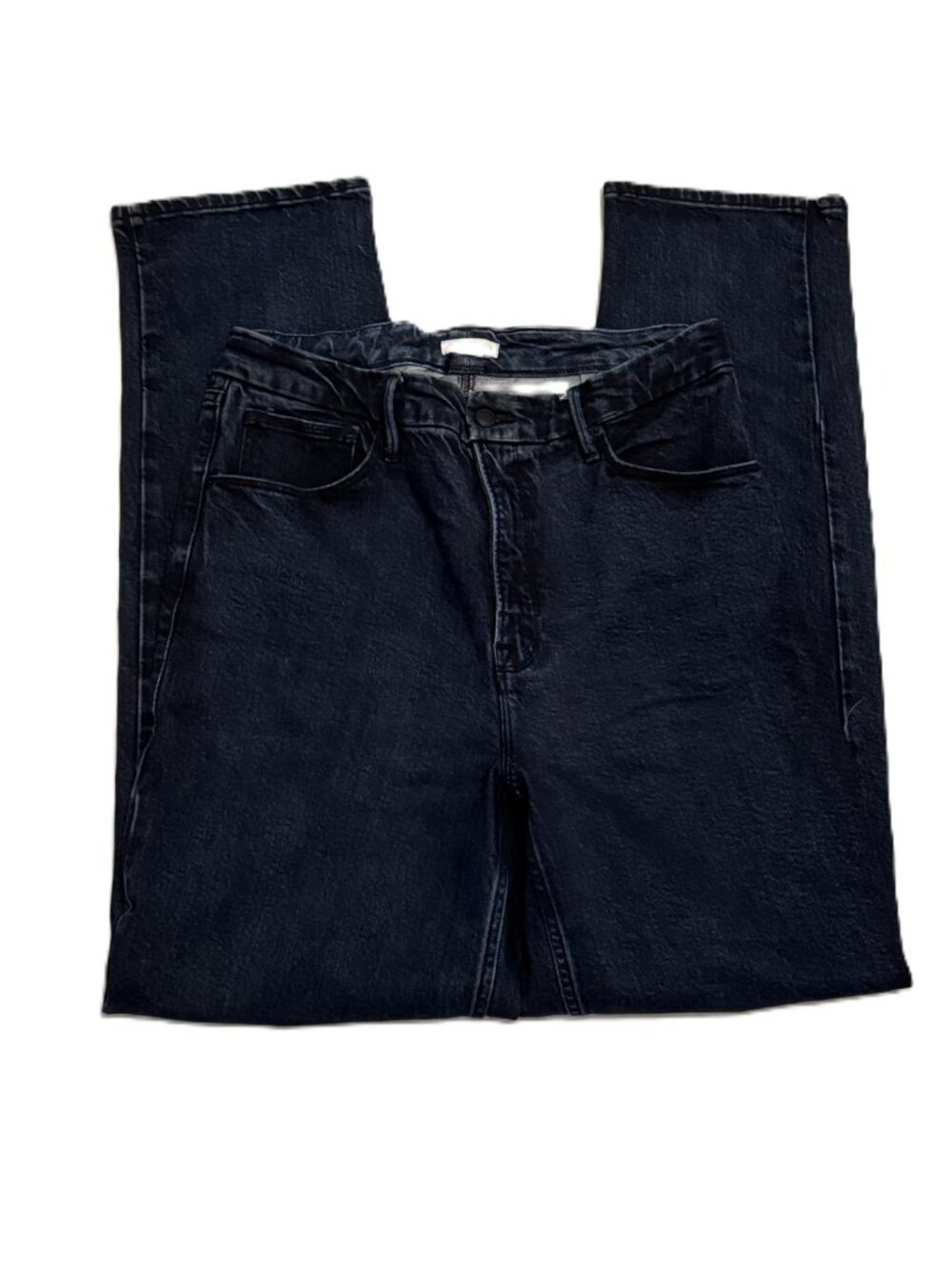Good American Good Icon High Rise Jeans Women 15 Dk Wash Blue Straight Excellent